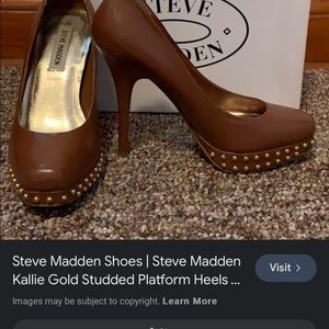 Steve Madden almost new heels worn once. Size 8.5 worn once in amazing condition